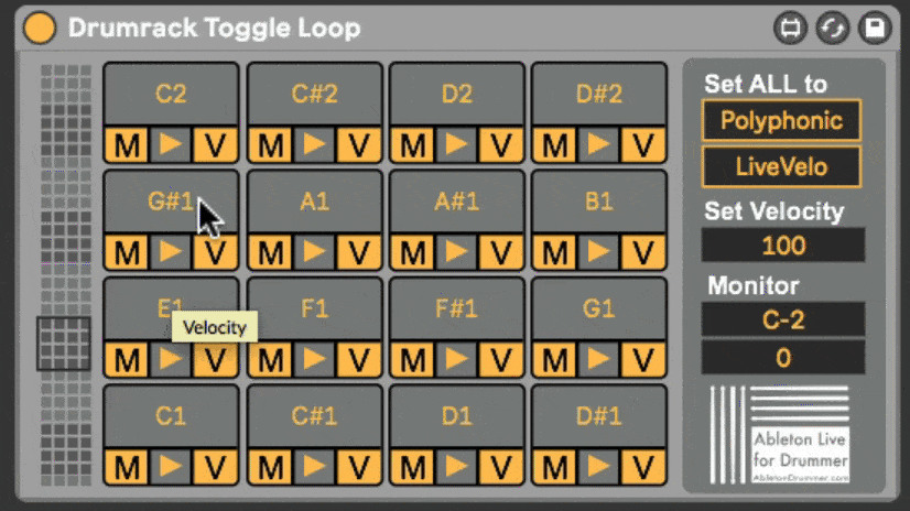 Ableton store drum loops