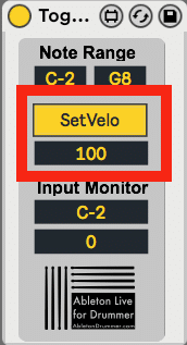 pre-set outgoing midi velocity