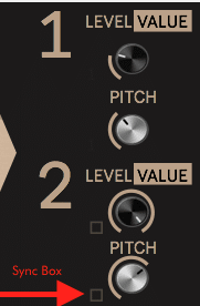 UN-Sync layer 1 and layer 2 of the korg volca drum
