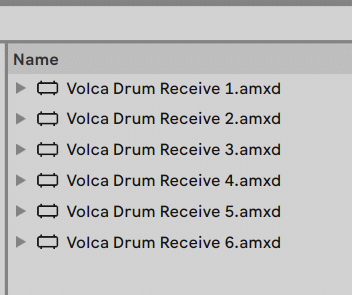 Max for Live devices for each MIDI track for routing MIDI to each Drum Part