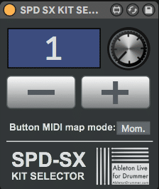 Control SPD-SX Kits from withing Ableton Live
