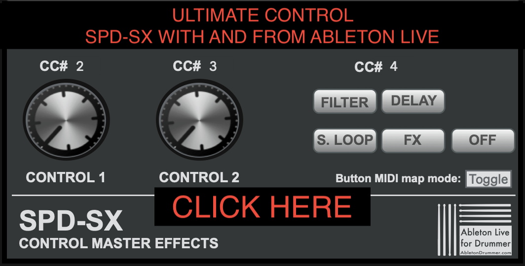 Control SPD-SX via ABLETON LIVE