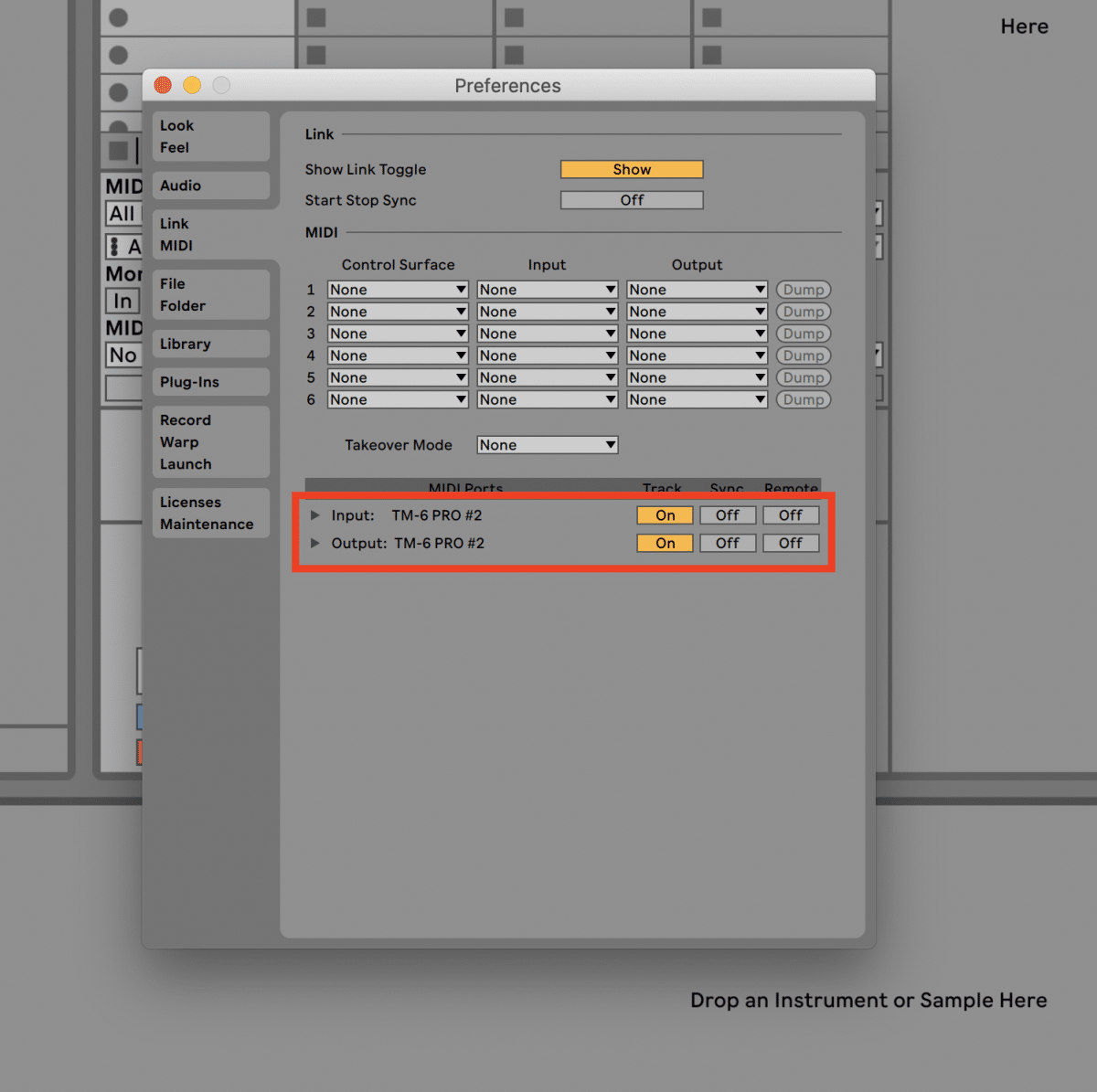 MIDI ports in Ableton Live