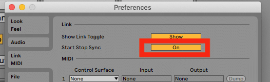 Ableton Link Start Stop behaviour