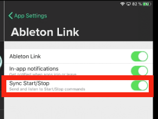 changing start and stop in Ableton Link