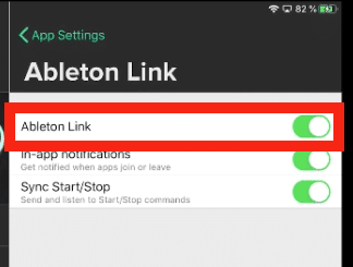 Turn on ableton Link
