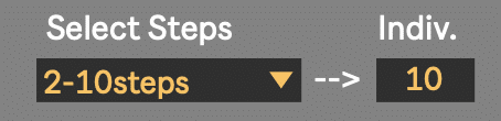 Selecting individual steps and values to be triggered in Ableton Live