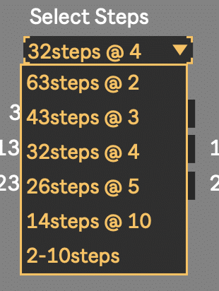 Select values to be triggered for Ableton Live