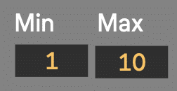 Minimum and maximum values to trigger in Ableton Live