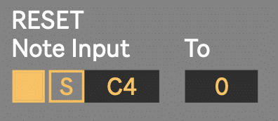 Set a reset point for jumping to a certain value in Ableton Live.