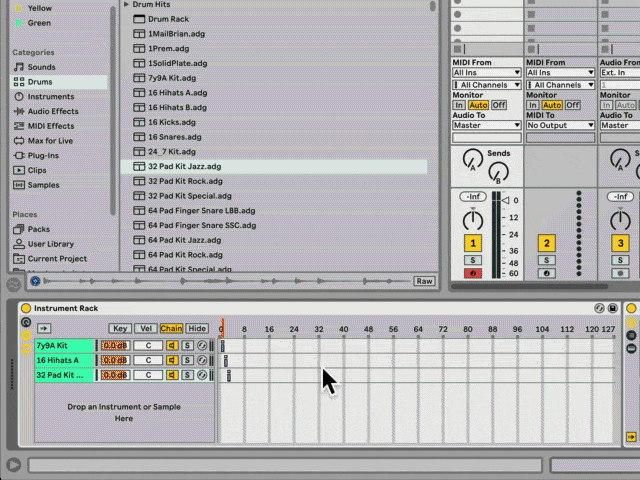 How to Map to Macros in Ableton Live to the chain selector