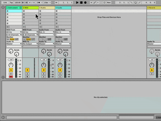 set up automatic sound change in Ableton Live