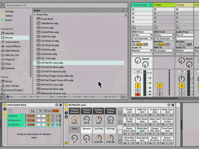 Seperate Chains in Ableton Live Instrument Rack
