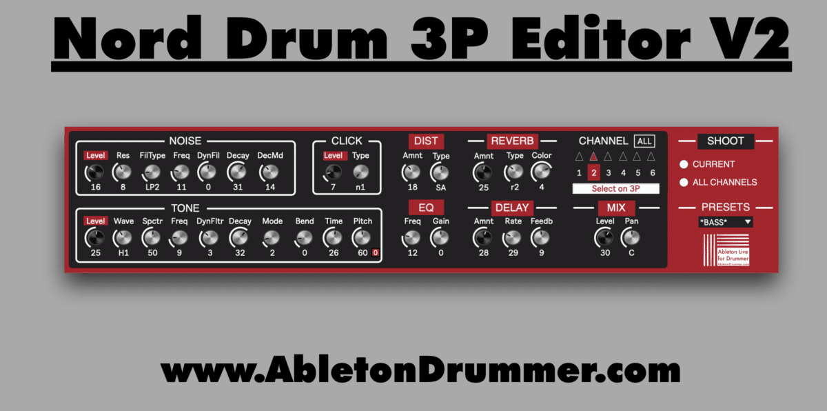 Nord Drum 3P EDITOR for Ableton Live (Max for Live) –