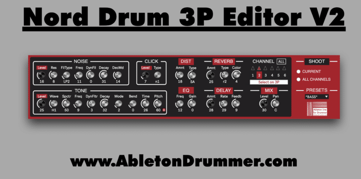 Control your Nord Drum 3P via Ableton Live