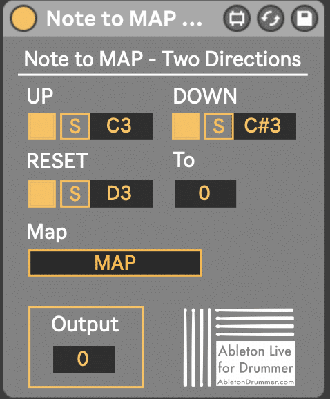 Set two directions for value change in ableton Live