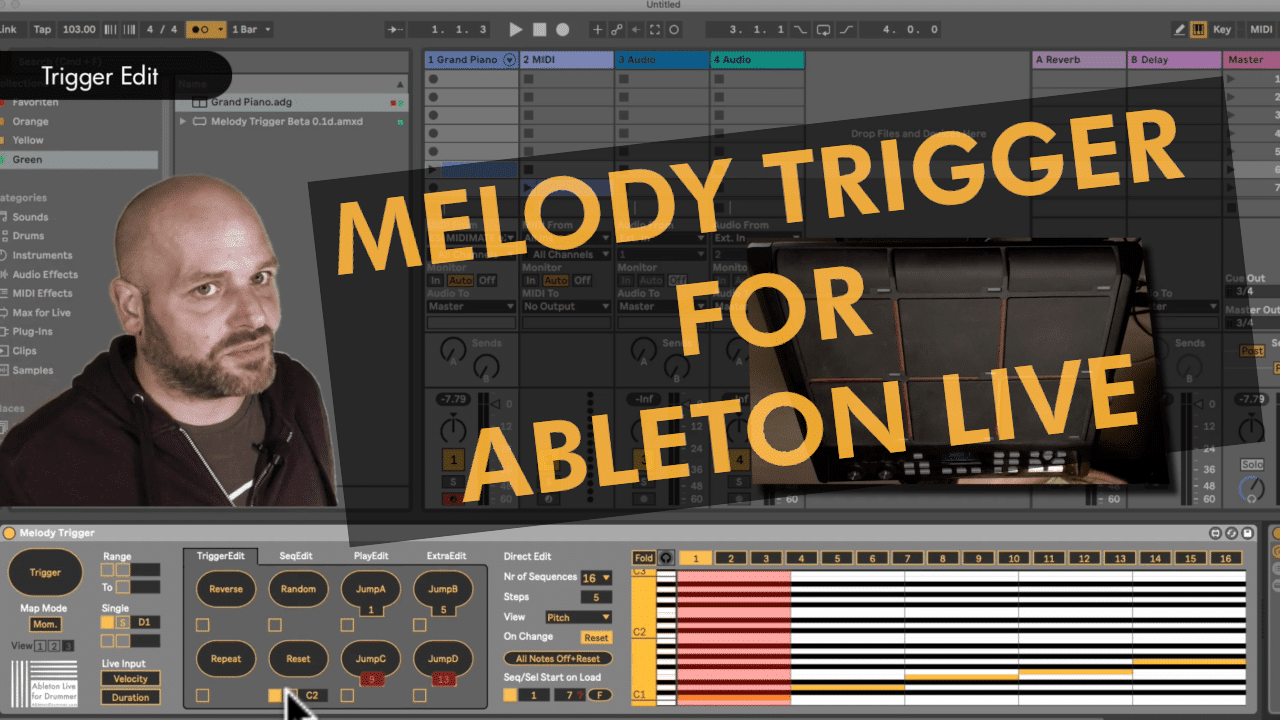 How to trigger melodies step by step in Ableton Live