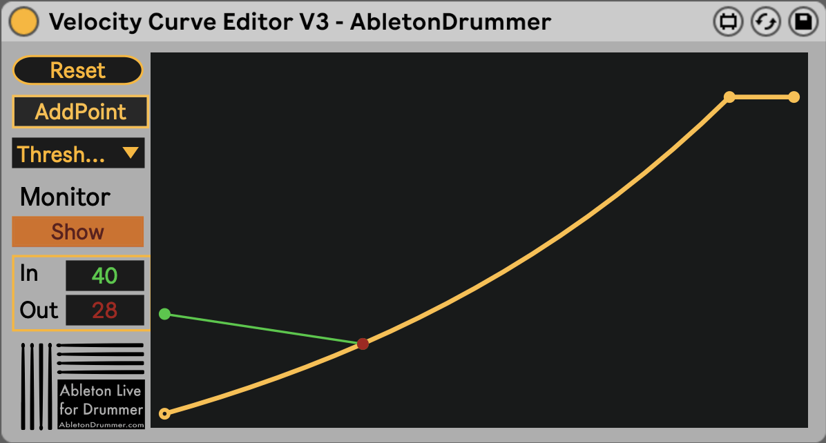 Velocity control via drawing a velocity curve in Ableton Live