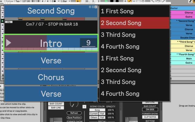 Show how long a scene is playing in Ableton Live