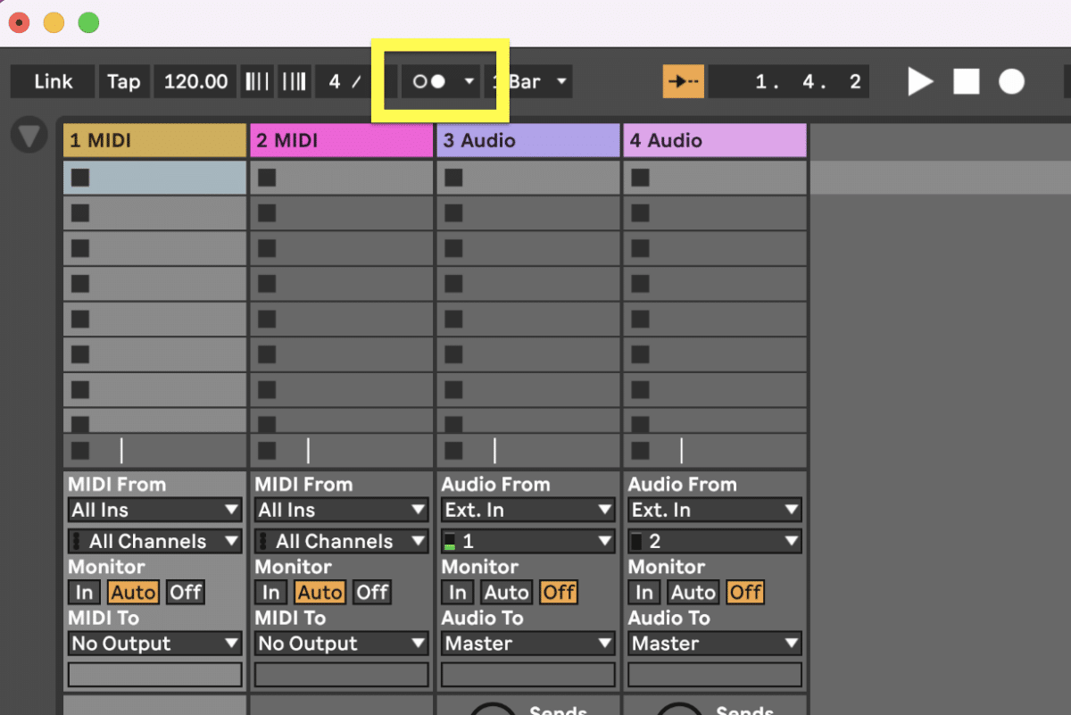 Switch click in Ableton Live.