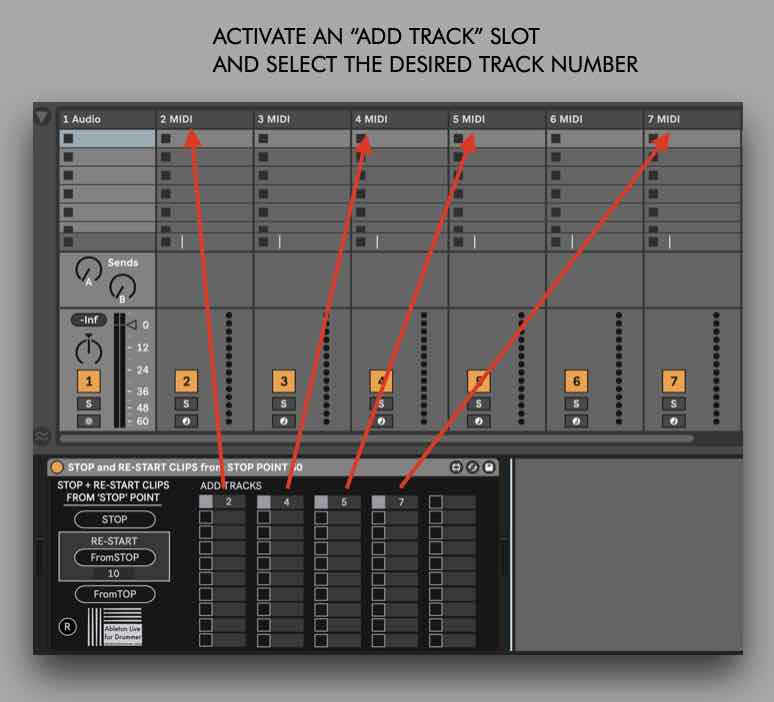 Add track selection in Ableton Live.