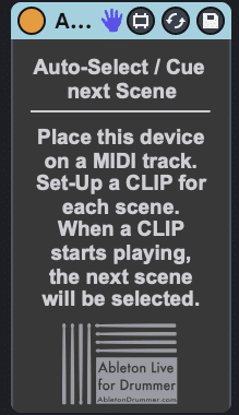 Automatic select next scene in Ableton Live.
