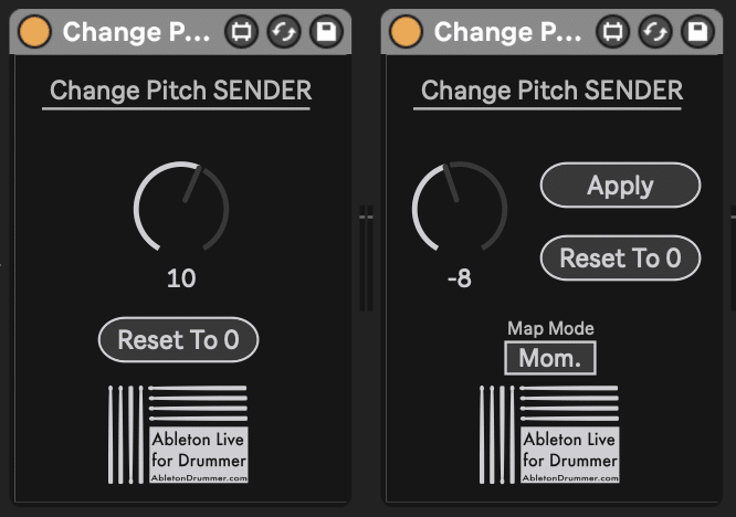change pitch of entire Ableton Set via Max for Live devices