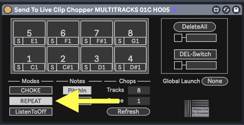 How to repeat triggering recorded samples in Ableton Live.