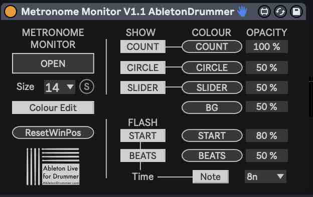 change the color settings of the metronome monitor. 