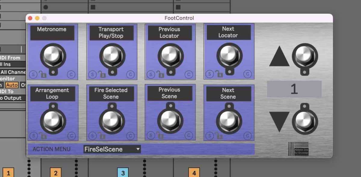 MP 100 with Ableton Live control presets