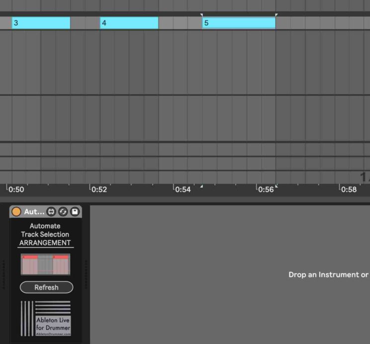 How to change track selection automatically in Ableton Live.