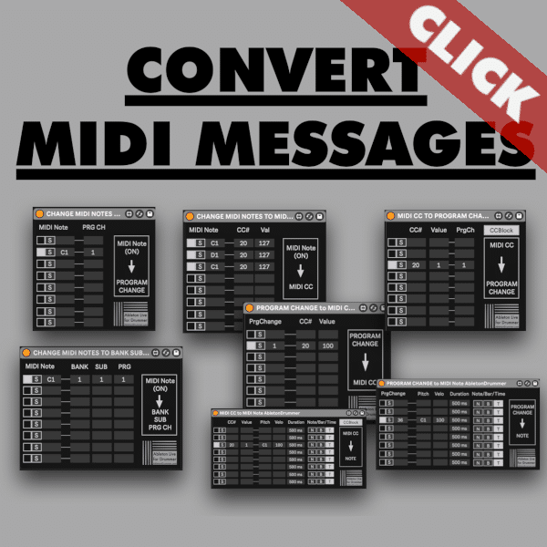 Convert and change MIDI messages in Ableton