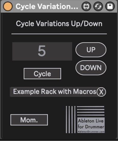 Control Macro Variations in Ableton Live