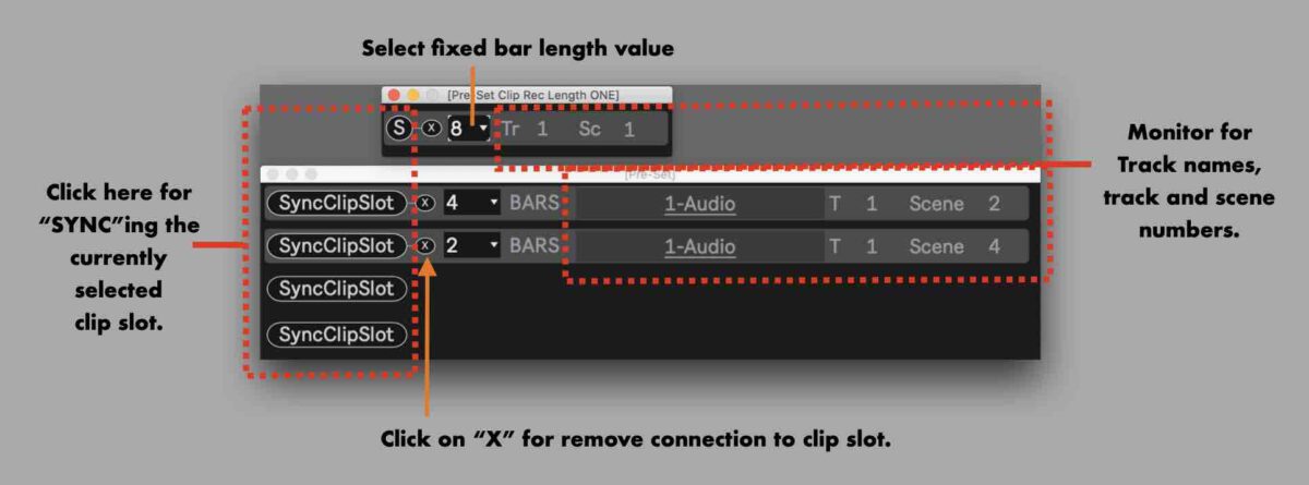 how to preset recording length in Ableton