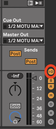 How to change output of tracks in Ableton.