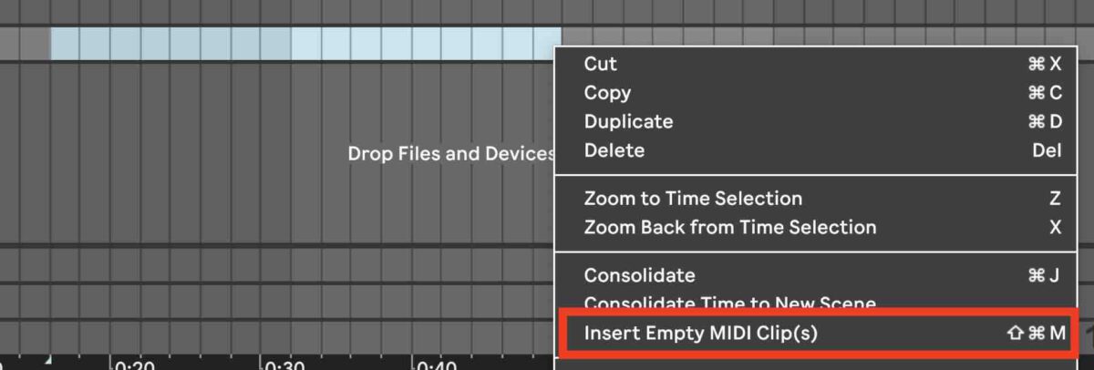 Create a MIDI Clip in Ableton