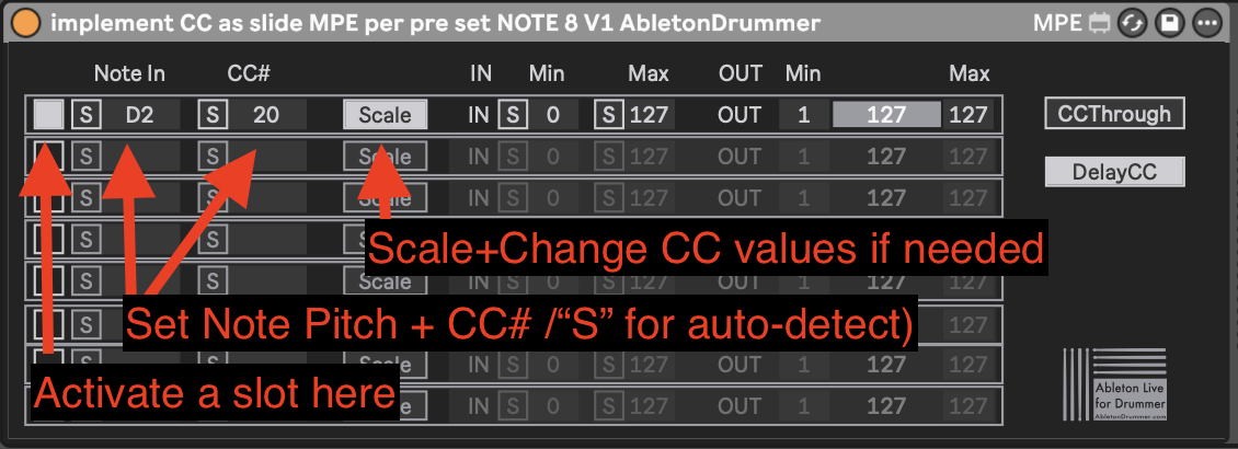 Advanced drumbeam expression in Ableton