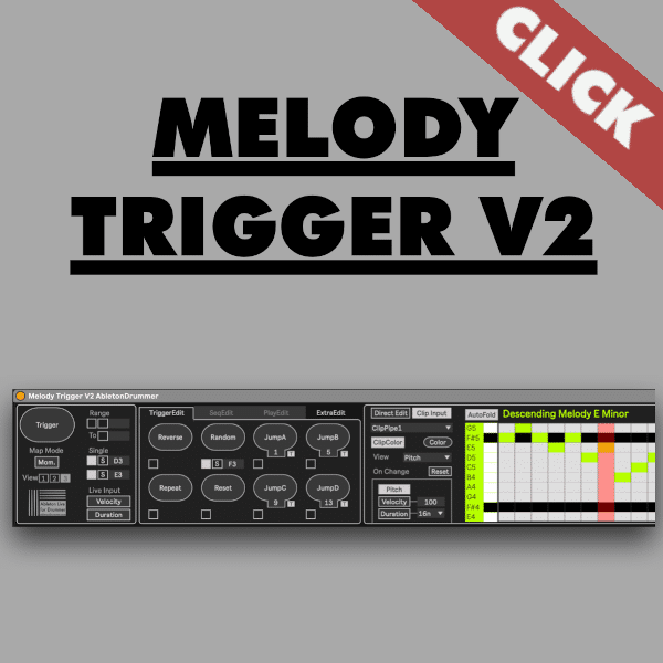 how to play trigger melodies via step sequencer in Ableton