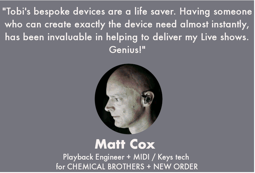 Matt Cox from Chemical Brothers and New Order for AbletonDrummer.