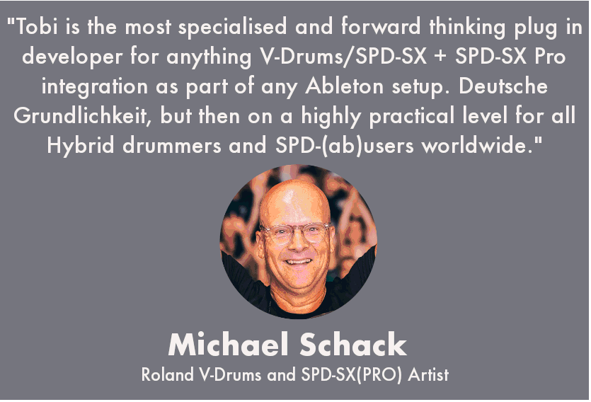 Michael Schack from Netsky for Ableton Drummer.