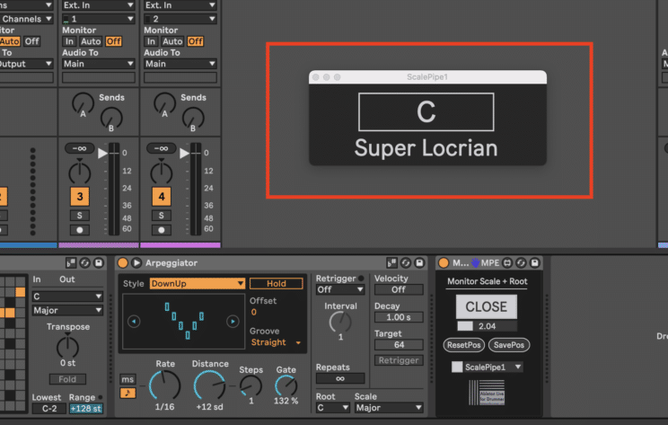 Monitoring Scale Awareness in Ableton Live