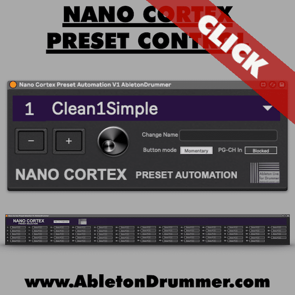 Nano Cortex Preset Control via Ableton