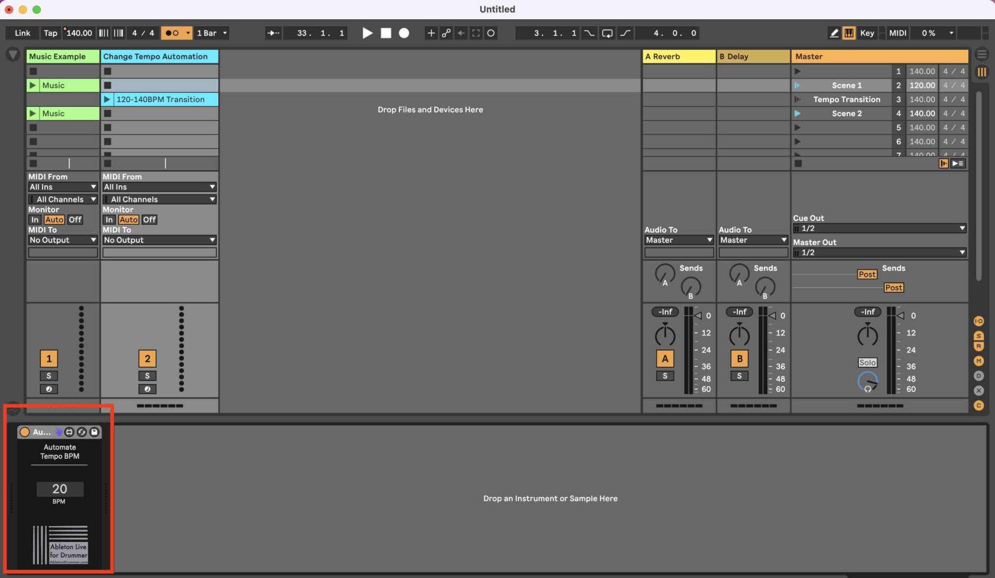 How to Automate Tempo BPM in Ableton – ABLETON DRUMMER