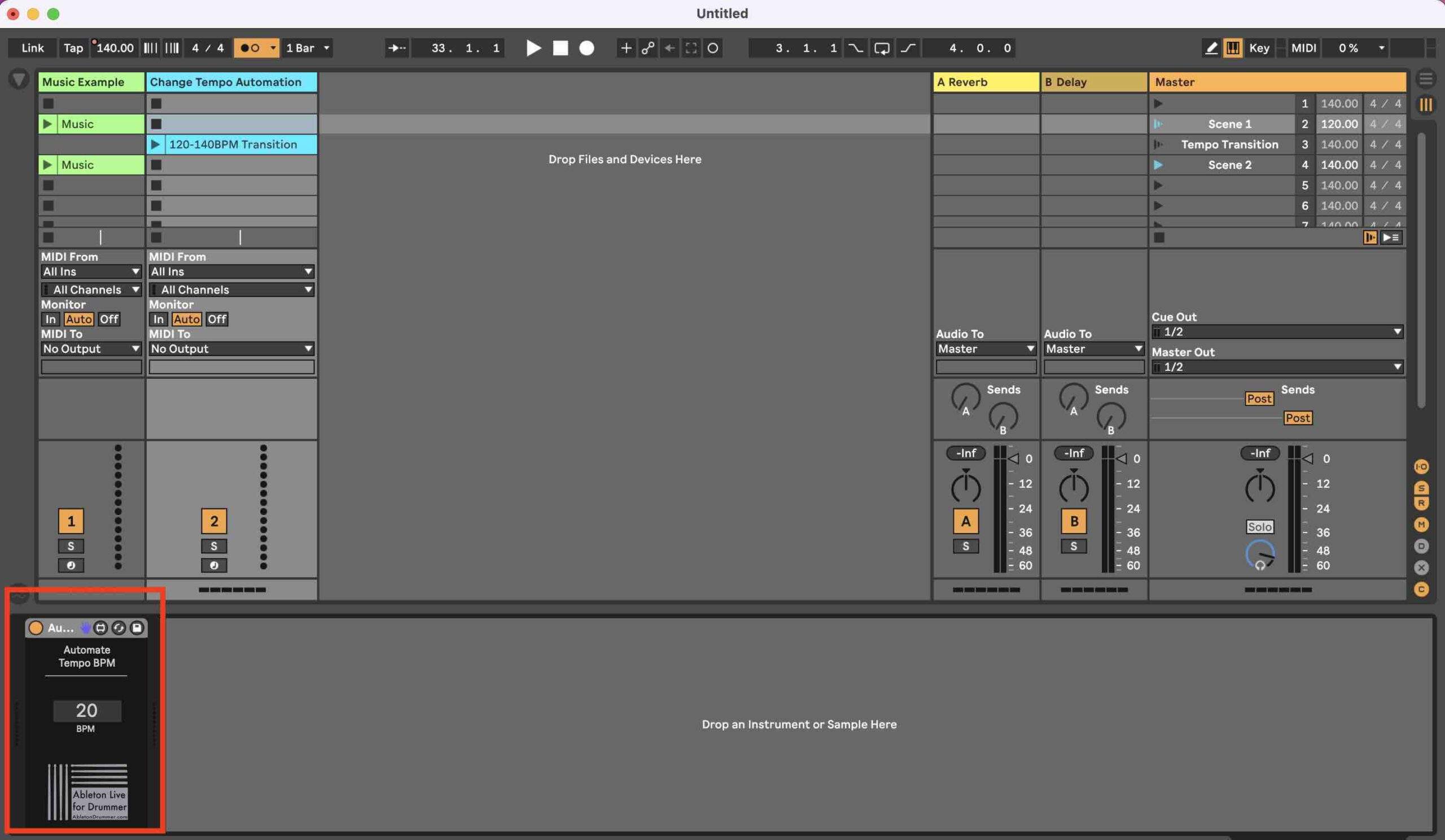 Place Max For Live Device On MIDI Track ABLETON DRUMMER   Place Max For Live Device On MIDI Track Scaled 