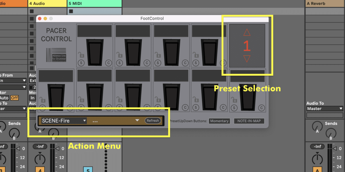 Nektar Pacer With Ableton Live creating custom and flexible MIDI map menus.