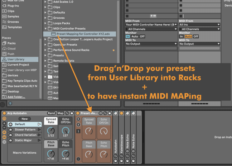 How to recall global MIDI control bindings in Ableton Live.