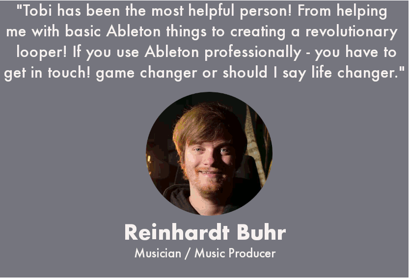 Reinhardt Buhr Live Looping Artist for Ableton Drummer.