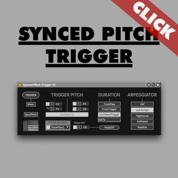 trigger synced MIDI notes. in Ableton via Max for Live