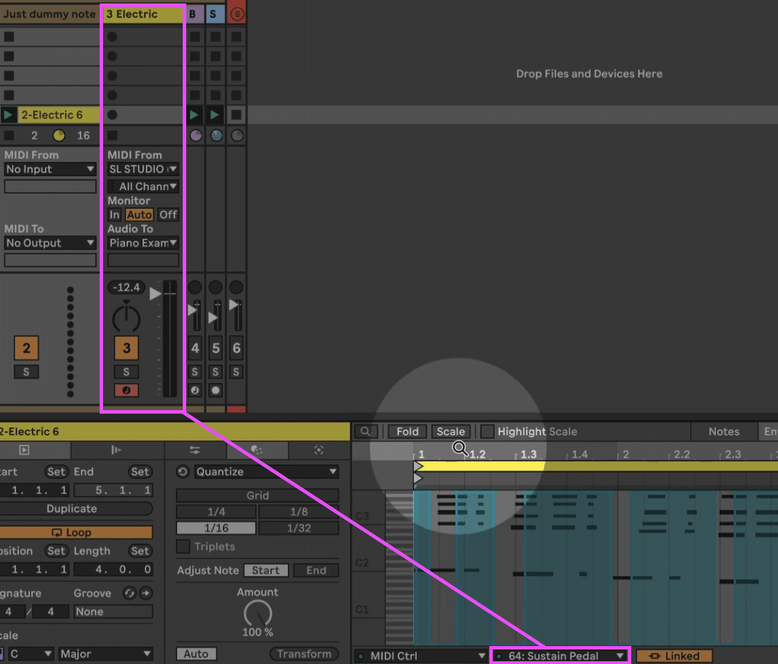 How to drop and resume a beat live in Ableton