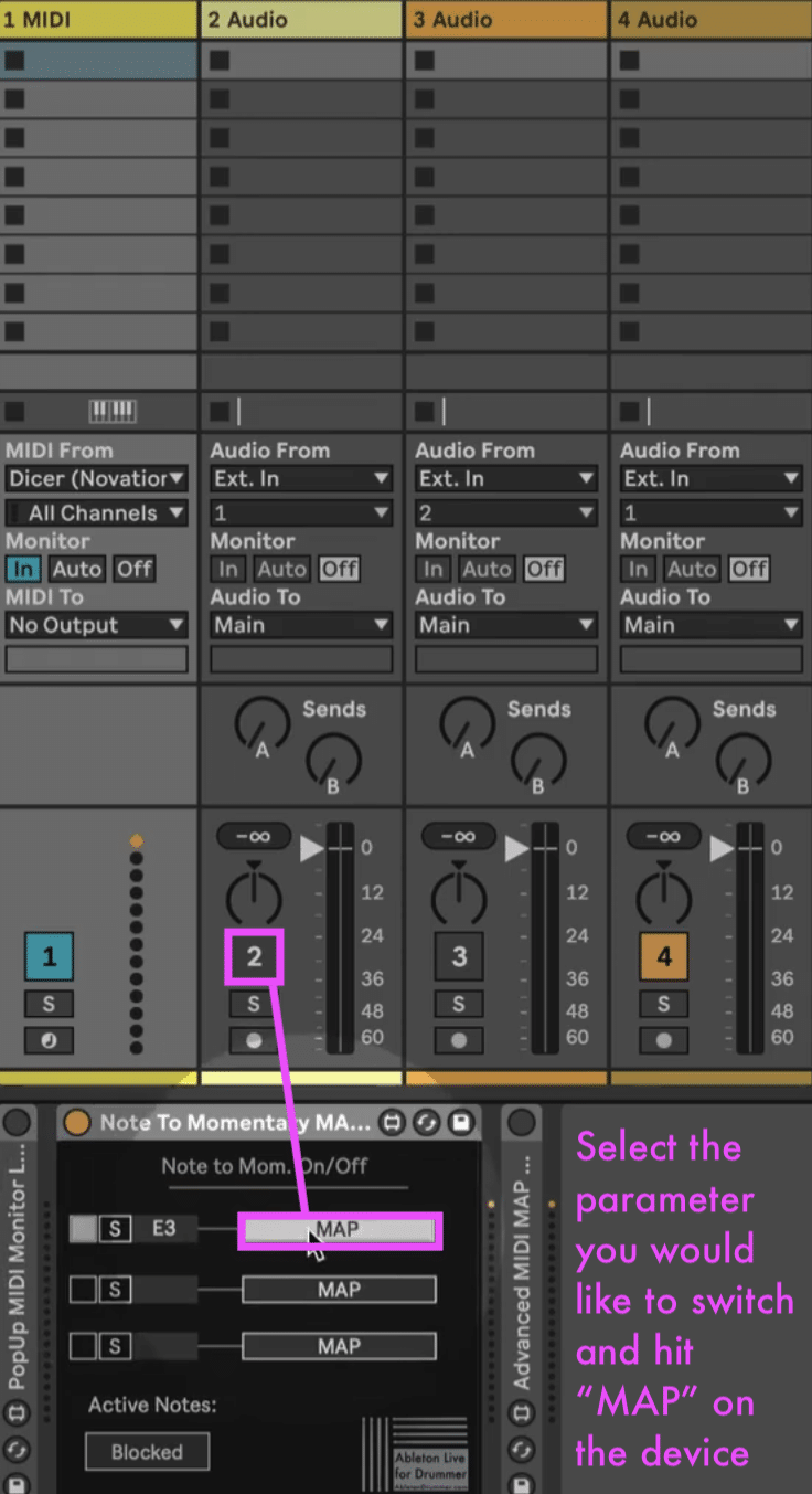 Momentary MIDI control in Ableton